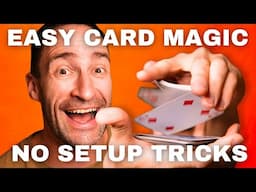 3 Unbelievable EASY CARD TRICKS for Beginners (No Setup!)