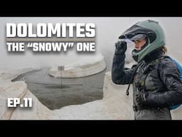 SNOW AND FOG on the TIMMELSJOCH - Beautiful but eerie - DOLOMITES Italy motorcycle solo trip - EP.11