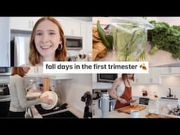 cozy first trimester vlog 🍂☕️ homemaking days, meal prep, baking, catching up on household tasks