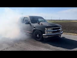 First ride in pine-sol the turbo ls Silverado and some grand marquis rippin!