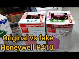 Original vs fake Honeywell R410 Refrigerant