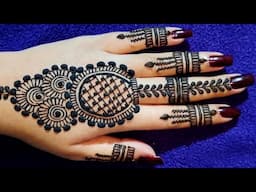 Back hand beautiful henna design - Simple and easy mehndi designs for hands