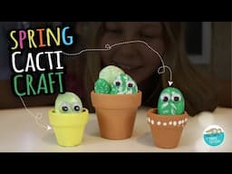 Spring Cactus Art | Painted Rocks | Kids Crafts by Three Sisters