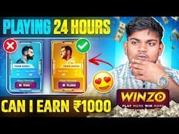 I PLAYED 24 HOURS IN WINZO WORLD WAR😳 CAN I EARN ₹1000 ? how to get free diamonds in free fire