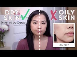 Opposite Skin Type MAKEUP CHALLENGE | Oily Makeup Products on DRY SKIN