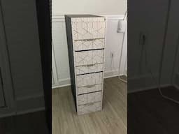 Easy Filing cabinet Makeover with peel and stick wallpaper/contact paper!