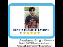 BOSSE July 2024 Student Review bosse student got selection in IIT Bhuvneshwar ll #bosse #bosseboard