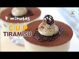 5 minutes Cup Tiramisu :: Super easy recipe