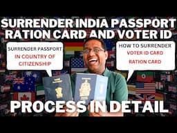 How to surrender Indian Passport updated with surrender voter id and ration card