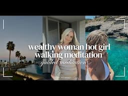 wealthy woman hot girl walking guided meditation - manifest money fast - law of assumption