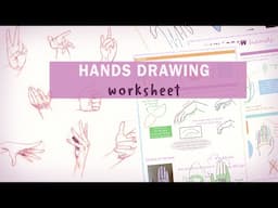 learn how to DRAW HANDS for free ✏️ worksheet GIVEAWAY!!!