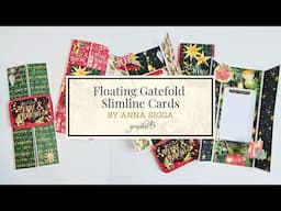 DIY Slimline Christmas Cards with Merry & Bright – Tutorial by Anna Sigga