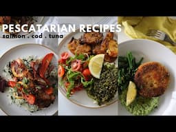 FISH {PESCATARIAN} RECIPES - salmon tray bake + tuna fish cakes + more...