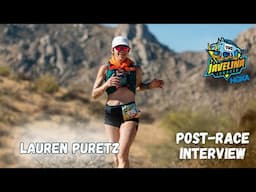 Lauren Puretz on Her 3rd Place Javelina Jundred Finish - 2024