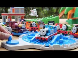 Thomas the Tank Engine Plarail Shed ☆ Harold & Trevor's Talking Station