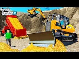 OUR "QUARRY" STRUCK GOLD MINING! NEW $500,000 DIG ON FLAT SURVIVAL - Farming Simulator