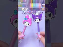 Manualidades con papel / Decora tus bolígrafos #diy #manualidades #youtubeshorts #sanrio #craft