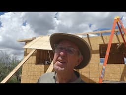 Off grid senior's lone Roofing Job for 16x40 cabin