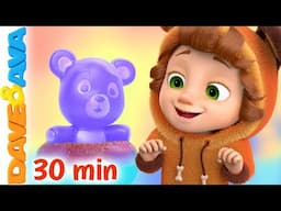 🤗 Five Little Gummy Bears and More Nursery Rhymes | ABC Song | Baby Songs by Dave and Ava 🤗