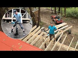 Ep.6 FREE Off Grid Cabin Salvaging (big progress!) - Fridge, Siding, Fish, Windows, Deck, Chickens