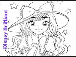 Kawaii Cute Farm Girl Relaxing and Creative Coloring l Disney Brilliant