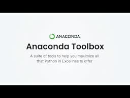 Anaconda Toolbox for Python in Excel