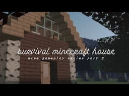 『 MCPE 』Aesthetic Survival Chill Gameplay Episode 2 🍂 《 Survival Minecraft House ♡ 》