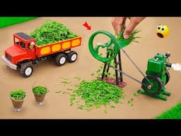 top most creative diy mini tractor videos of chaff cutter , truck , machinery science project