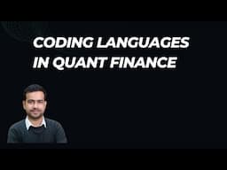 WHICH CODNING LANGAUGE IS MOST POPULAR IN QUANT FINANCE