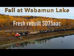 Wabamun lake in the fall with SD75aac