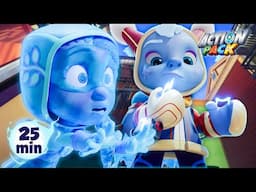 Blizzard Blunder!❄️ | Action Pack | Kids Cartoons & Nursery Rhymes | Moonbug Kids