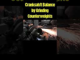 Grinding Counterweights to Balance a Crankshaft #shorts