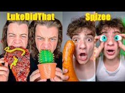 Spicy Food Challenge Compilation | Luke Did That Spicy TikTok vs. Spizee The Goat Spicy TikTok