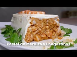 Pastel de merluza y langostinos / RECETA CASERA / Rico y Fácil de hacer |