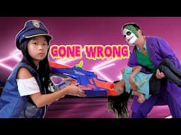 Pretend Play Police Kaycee in jail steals slime