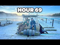 72 Hour Fish, Camp, & Cook On A FROZEN HOUSEBOAT! - Exploring Hidden Backwaters