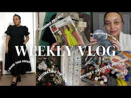 Weekly vlog | sewing ME2016, decorating the Christmas tree, making pattern weights, running errands