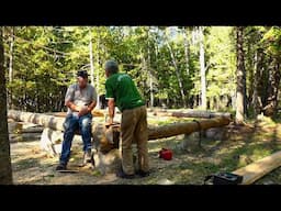 New Log Cabin Build-Floor Joist-Martin's Cabin#284