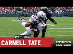 Carnell Tate recaps his big two-touchdown day against Northwestern