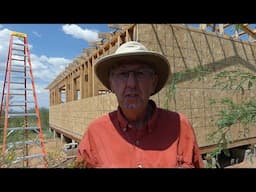 Offgrid Senior takes on OSB sheathing for 16x40 cabin