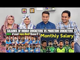 Indian Cricketers Monthly Salaries Vs Pakistani Cricketers Monthly Salaries | Reaction!!