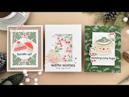 3 Cards with Simon Says Stamp December 2024 Card Kit - Warmest Wishes