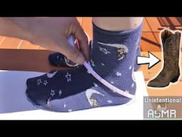 Unintentional ASMR 👢 Complicatedly Making Cowboy Boots (measuring, drawing, Russian accent)