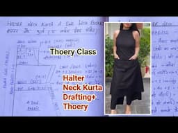 Halter Neck Kurti Drafting + Theory  / Silai class / Karishma Creation/ stitching Theory Class