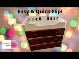 Easy and Quick Furniture Makeover on a Changing Table Dresser