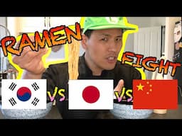 Ramen Fight! Korean vs Chinese vs Japanese noodles & History of Ramen