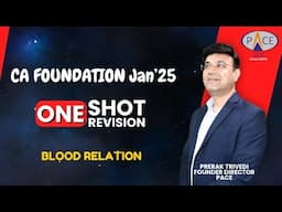 Blood Relation | CA Foundation Jan’25 |  One Shot by Prerak Trivedi, PACE, Indore