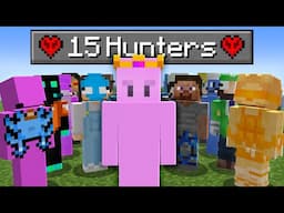 Minecraft Speedrunner VS 15 Hardcore Hunters