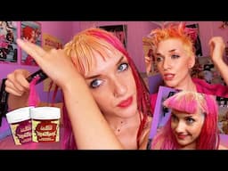 Dying My Hair! | Red & Pink Split Hair Dye | Dying + Bleaching | Hair Repair!