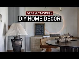 3 Creative Organic Modern  DIY Projects (textured wall art, rustic wood risers, vintage rust lamp)